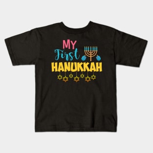 Cute & Adorable My First Hanukkah Candles Kids T-Shirt